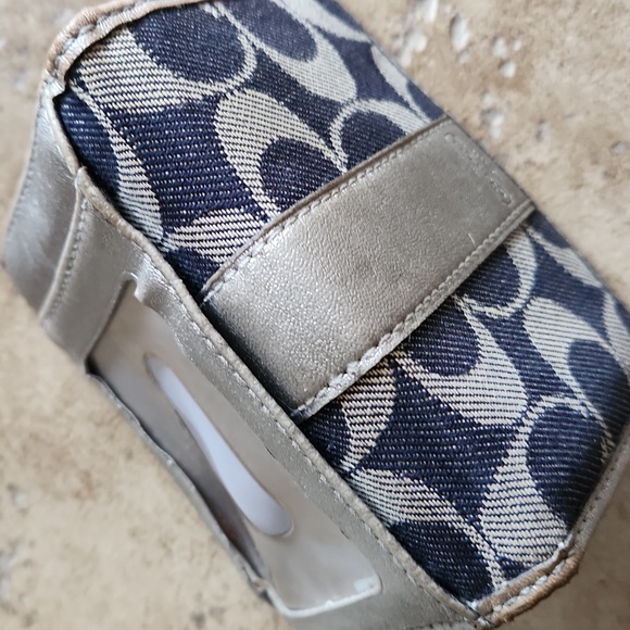 Coach Brown And Gold Card Wallet - Picture 7 of 10